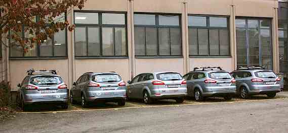 Foto: Fahrzeugpark beim Firmensitz in Affoltern am Albis
